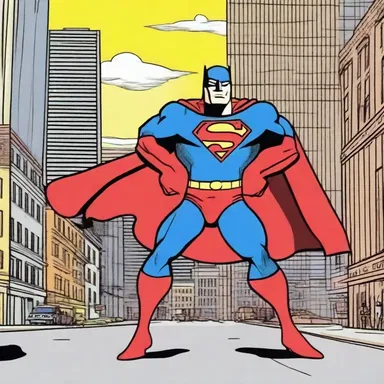 The stabilising effect of the superhero's powers helped restore peace to the cartoon city.