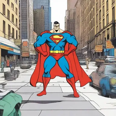 The stabilising effect of the superhero's powers helped restore peace to the cartoon city.