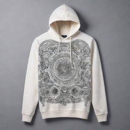 Design a dynamic and compelling print for a hoodie embodying the Applied Mechanics department, incorporating mechanically inspired motifs and elements.