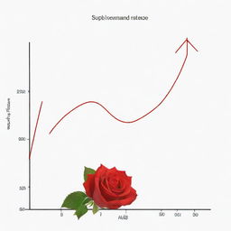 Draw a supply-demand diagram representing the market for red roses in a perfectly competitive circumstance, then add a second set of curves to this diagram to show an increase in demand due to Valentine's Day.