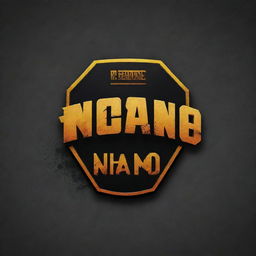 Generate a logo for the gaming team called 'No Name Official'. The logo should be set against a cool PUBG Mobile gaming background with dominant, cool typography in the foreground.