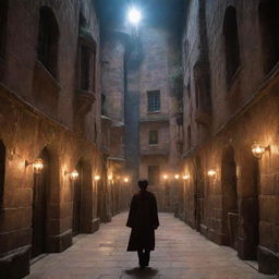 Harry Potter in the magical city of Aayodhya, exploring a hidden chamber filled with ancient spells, mysterious artifacts, and traces of Indian magical traditions. A surreal fusion of Hogwarts and Aayodhya creating a backdrop for unfolding adventures.