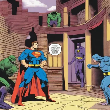 The superhero's secret lair butted against the villain's hideout, leading to epic clashes between good and evil.