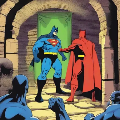 The superhero's secret lair butted against the villain's hideout, leading to epic clashes between good and evil.
