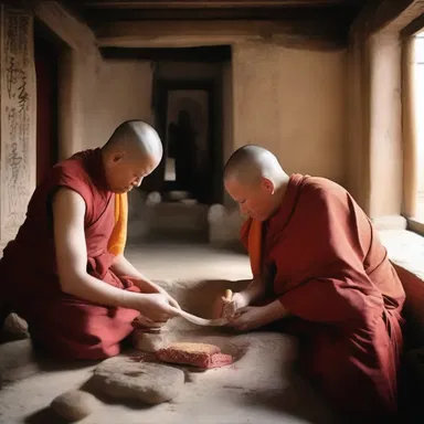 The monks dedicated themselves to humble tasks like scut work to achieve spiritual purification.
