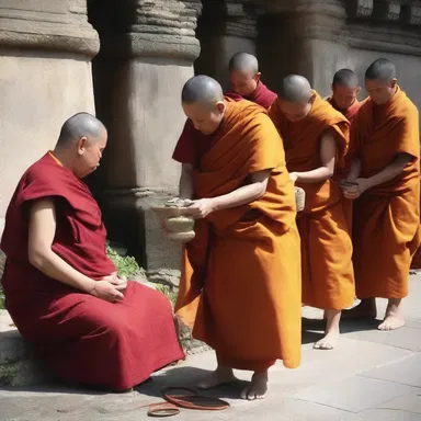 The monks dedicated themselves to humble tasks like scut work to achieve spiritual purification.