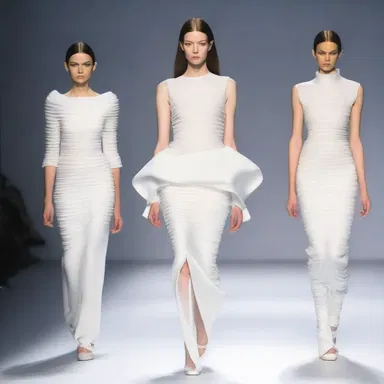 The fashion designer showcased a collection of dresses made with smart fabrics that help regulate body temperature and maintain normothermia.
