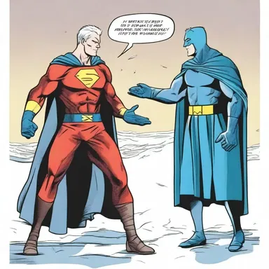 In a comic strip, the superhero wrapped a blanket around a freezing citizen and used their powers to instantly restore normothermia to the shivering individual.