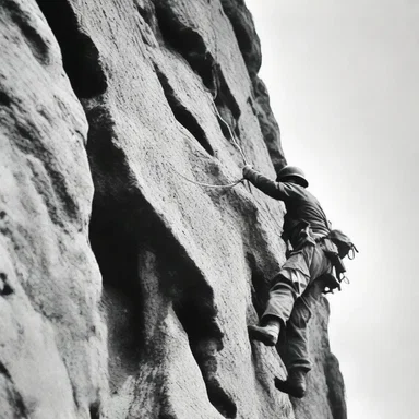 During World War II, soldiers used rope to climb steep cliffs during daring missions.