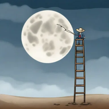 Why did the cowboy need a ladder? Because he couldn't rope the moon without it!