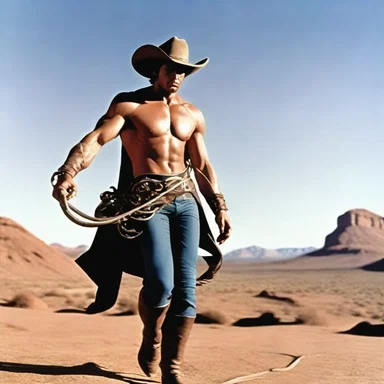 With a quick flick of his wrist, the space cowboy roped in the alien creature with his high-tech lasso.