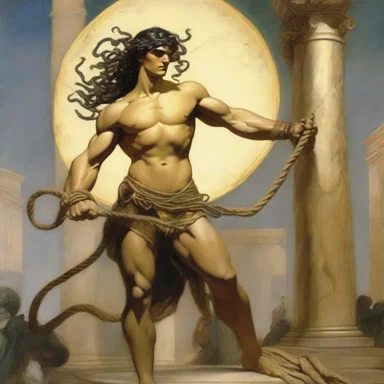In Greek mythology, the hero Perseus used a magical rope to lasso and slay the mythical creature known as Medusa.