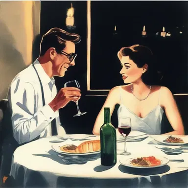 As they sat by the candlelit table, their glasses of wine remained unstirred throughout the entire dinner date.