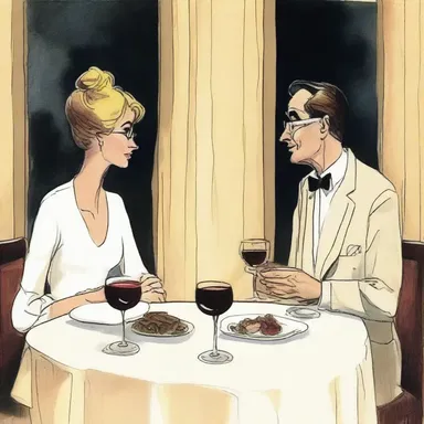 As they sat by the candlelit table, their glasses of wine remained unstirred throughout the entire dinner date.