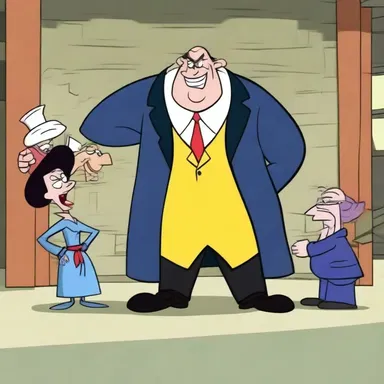 In the cartoon, the characters deprecate the villain's evil plan and work together to stop it.