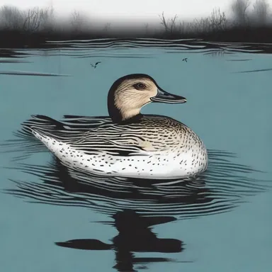 The fish duck emerged from the murky water, its haunting call echoing through the silent night, sending shivers down my spine.