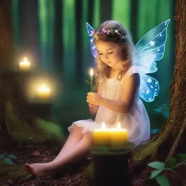 In the enchanted forest, fairies used their magical powers to illuminate the surroundings with candlepower.