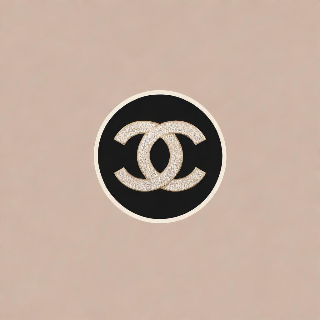 Create a professional and elegant logo for a 'Chanel' themed YouTube book channel. The logo should incorporate elements related to books and the timeless fashion icon, Chanel.