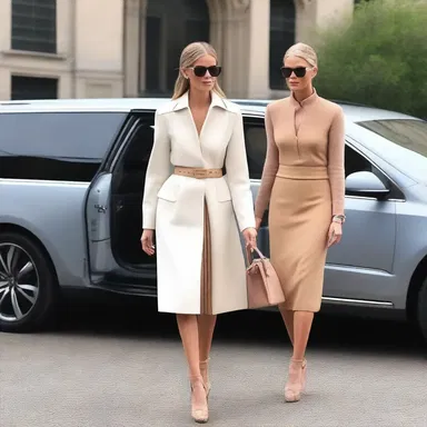 She arrived at the fashion show in a stylish station wagon, showcasing the perfect blend of practicality and sophistication.