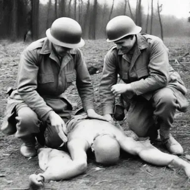 During World War II, the soldiers considered the medics as the true savers, as they risked their lives to save wounded soldiers on the battlefield.