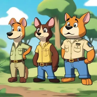 In the animated series, the task force of animal characters work together to solve mysteries.