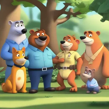 In the animated series, the task force of animal characters work together to solve mysteries.