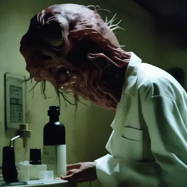 The horror film drew on the concept of a deranged scientist manipulating monoamine neurotransmitters to create uncontrollable monsters.