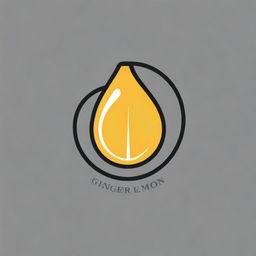 Logo for a media company called Ginger Lemon, showcasing a fusion of ginger root and lemon in a striking, modern, and professional design