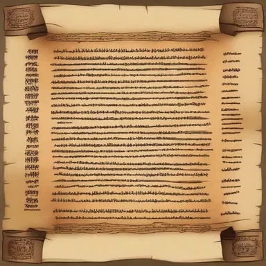 In the fantasy novel, the ancient spell that can unlock immense power is inscribed on a mystical papyrus scroll.
