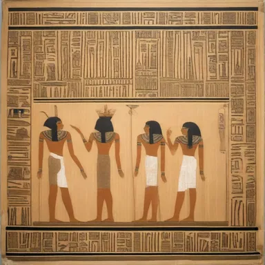 The walls of the ancient Egyptian temples were often adorned with papyrus motifs, representing their significance in architecture and interior design.