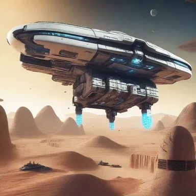 In a futuristic world, spaceships are powered by highly advanced papyrus-based technology.