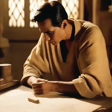 The film showcased a gripping scene where the main character unraveled a papyrus scroll, containing clues to solve the mystery.