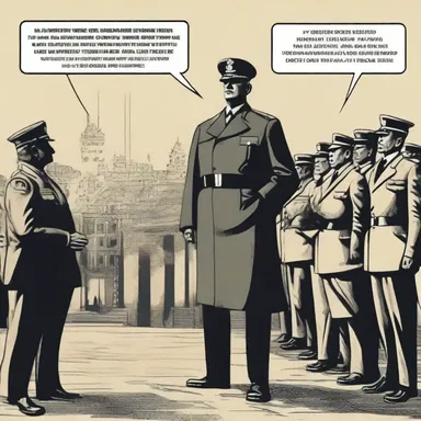 In a dystopian future, a totalitarian government enforces overbearing restrictions and expects unquestioning obedience from its citizens.