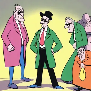 The overbearing villain in the cartoon constantly ordered his henchmen around, expecting unquestioning obedience.