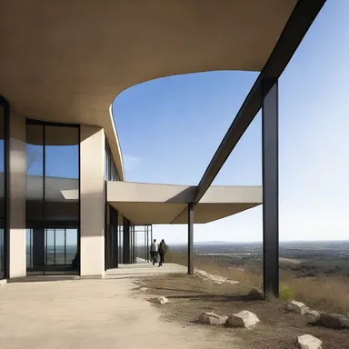 The overbearing structure of the building overwhelmed the surrounding landscape.