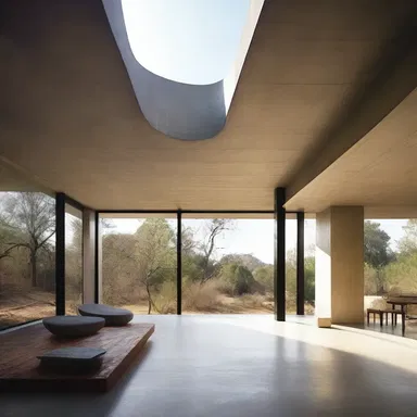 The overbearing structure of the building overwhelmed the surrounding landscape.