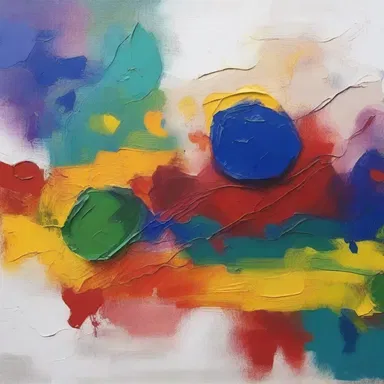 The artist used a shammy to blend the oil paints and create subtle textures in the artwork.