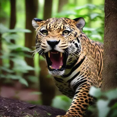 The terrifying sound of a jaguar’s roar echoed through the dark, dense forest, sending shivers down the spines of unsuspecting campers.