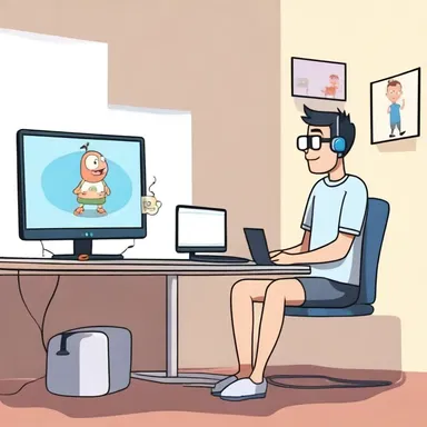 The client connected to the computer network was watching cartoons online.