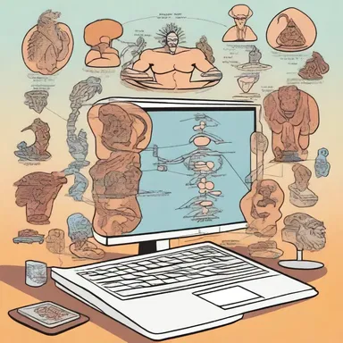 The client accessed the computer network to research different mythologies.