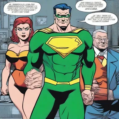 In the comic series, the superhero often comes across clients seeking legal assistance to fight against evil villains.