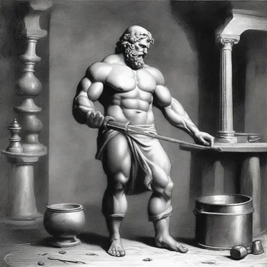 In Greek mythology, the god Hephaestus was associated with ferrous metals and was considered the blacksmith of the gods.