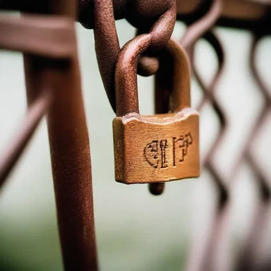 The lovers engraved their initials on a ferrous padlock and attached it to the bridge as a symbol of their everlasting love.