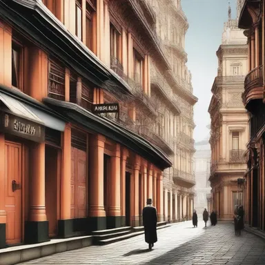 In the novel, the protagonist had to orientate themselves in a foreign city using landmarks described in the book.