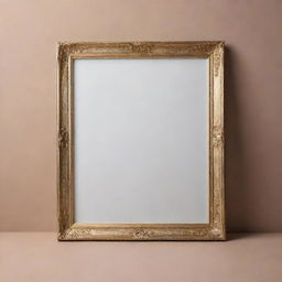 A classy photo frame mockup on a lightly textured backdrop, exhibiting lifelike light reflections and shadows.