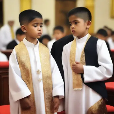 During the religious ceremony, the young boy acted pertly, interrupting the priest's sermon with impudent remarks.