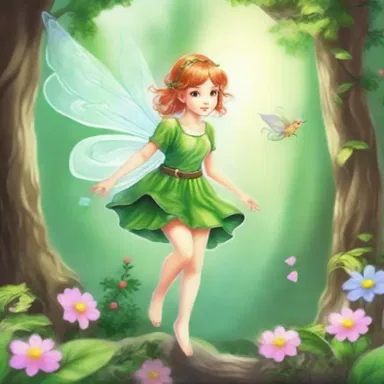 In the mystical world of the novel, the mischievous fairy pertly played tricks on the unsuspecting adventurers.