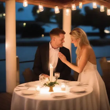 Sarah eagerly awaited her boyfriend's surprise proposal during their romantic candlelit dinner.