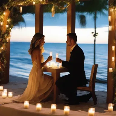 Sarah eagerly awaited her boyfriend's surprise proposal during their romantic candlelit dinner.