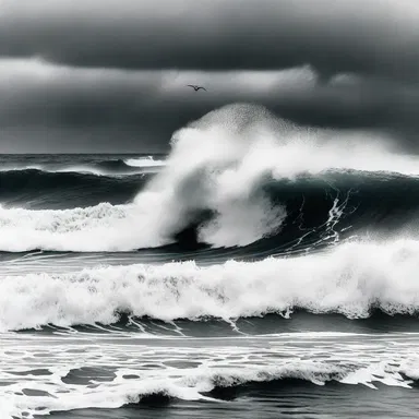 The author's vivid description of the approaching eager wave brought a thrilling sense of danger to the scene, heightening the suspense and tension in the story.